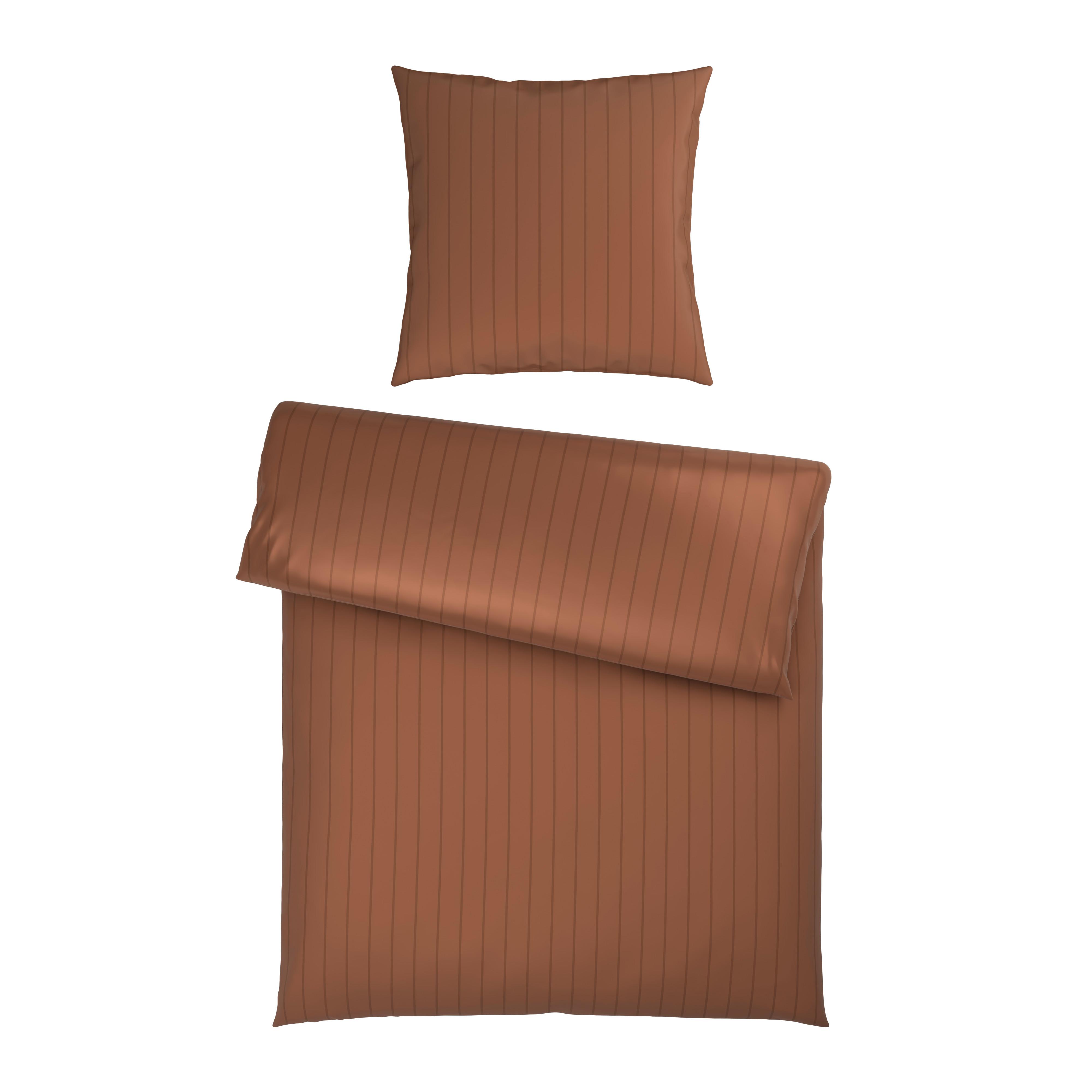 Bettwäsche Dobby Streif Mokka ca. 135x200cm - Mokka, Textil (200/135cm) - Mömax