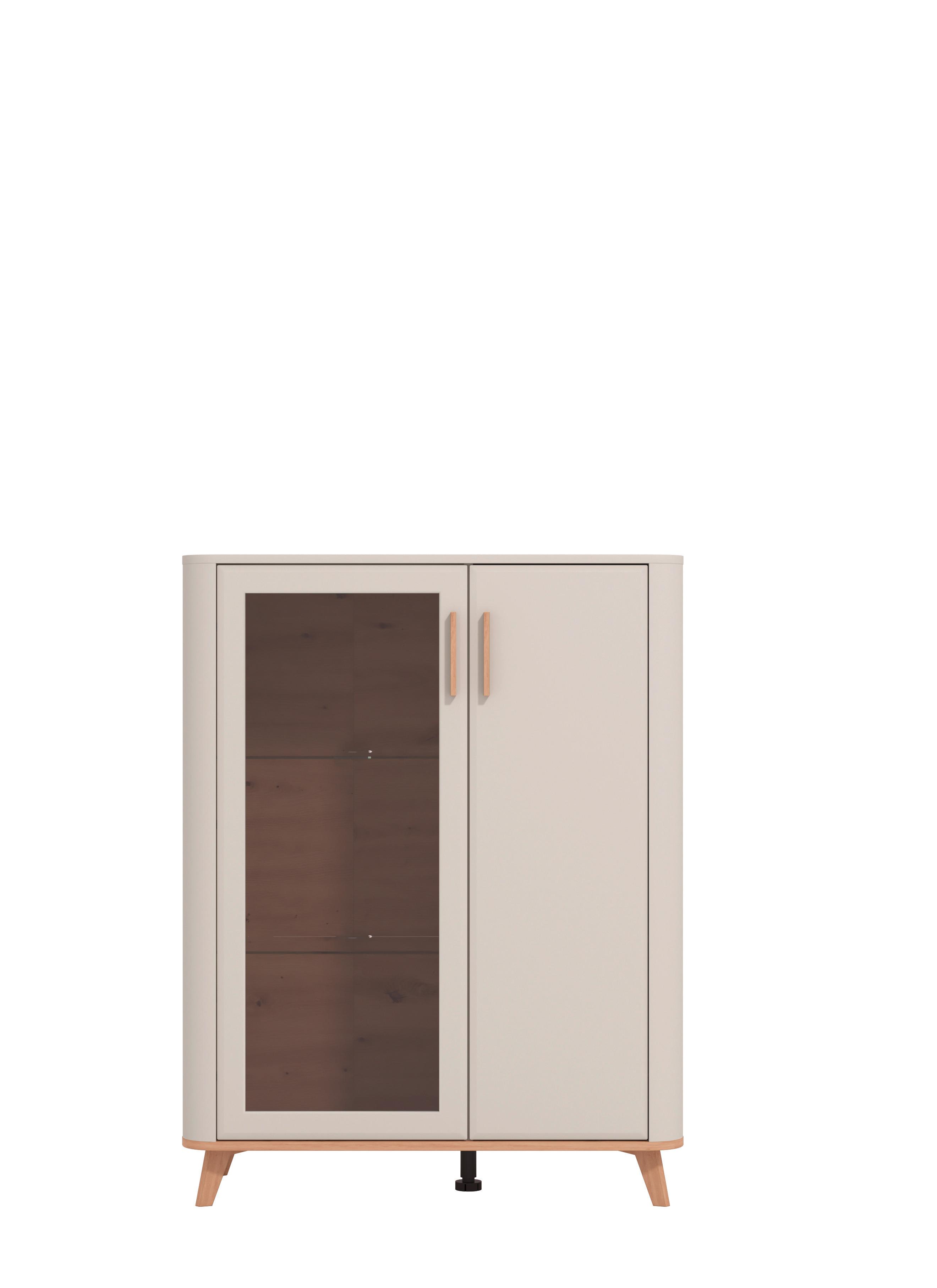 Vitrin Darwen - kasmír/tölgyfa, Modern, faalapú anyag (90/116,5/40cm)