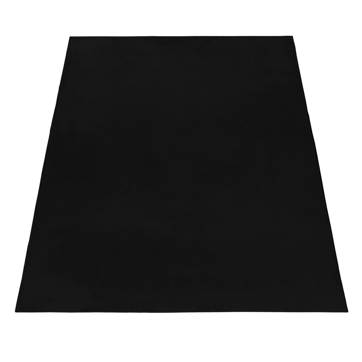 Hochflorteppich Pouffy Schwarz ca. 80x150cm - Schwarz, Basics, Textil (80/150cm)