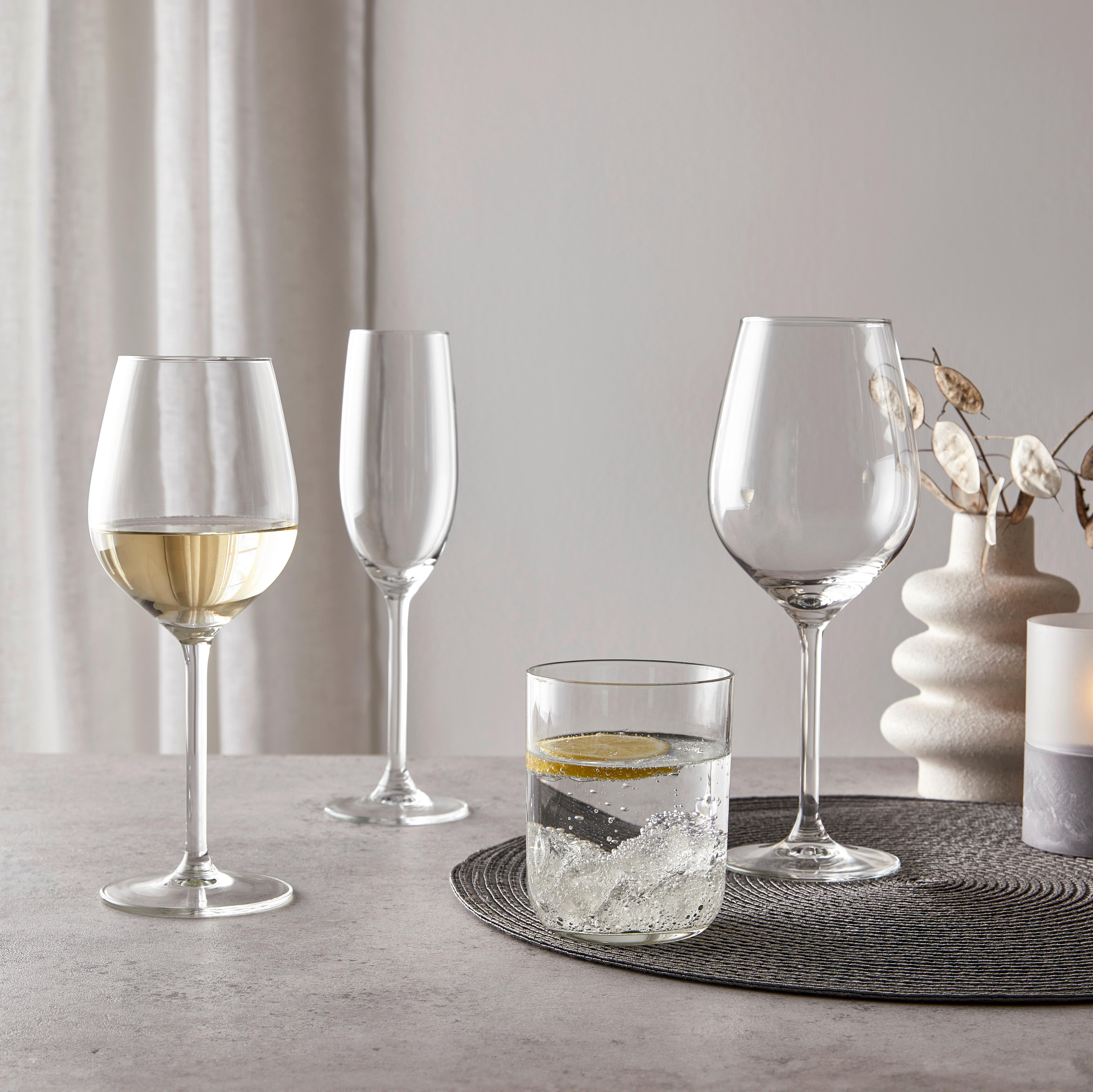 SET MED VINGLAS LARS - RED - klar, Modern, glas (500ml) - Mömax