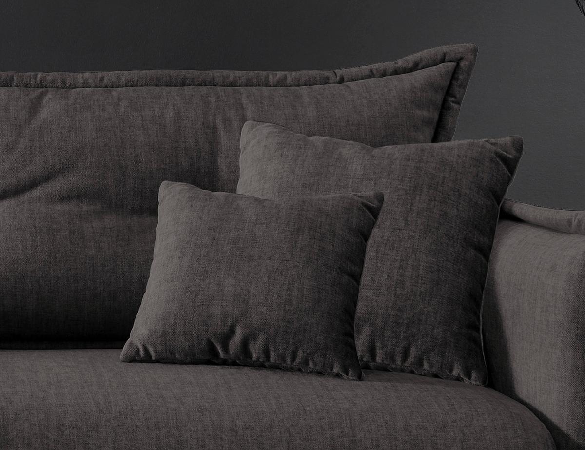 Wohnlandschaft Lava Anthrazit Velours - Türkis/Anthrazit, MODERN, Textil/Metall (180/255cm) - Livetastic