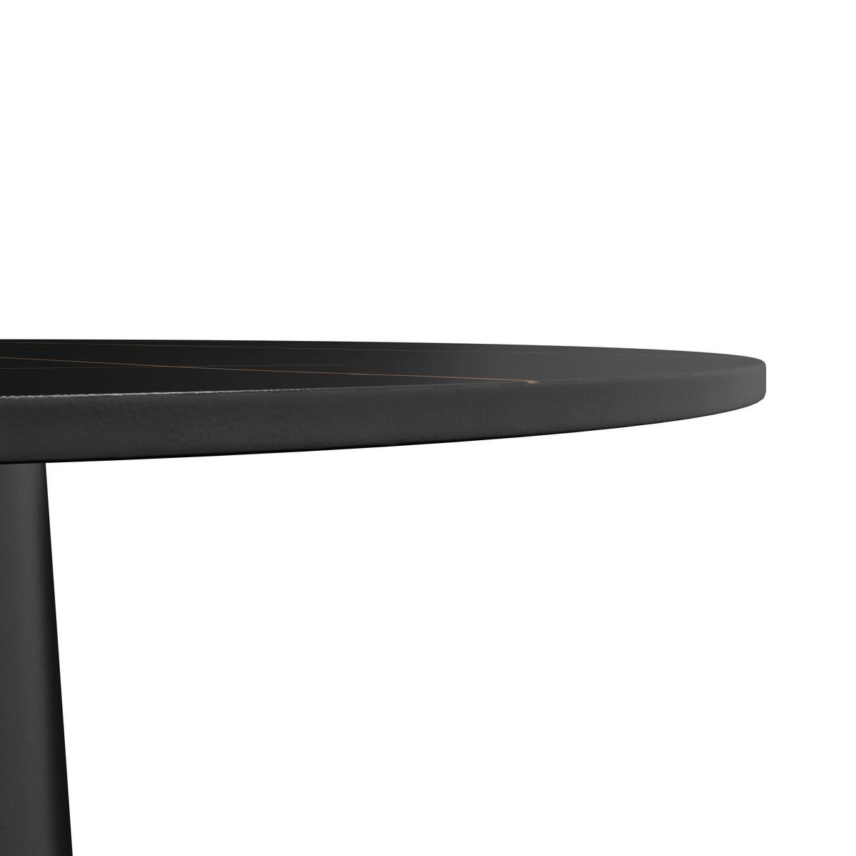 Étkezőasztal Thiago - fekete, Modern, faalapú anyag/kő (160/76/90cm) - Bessagi Home