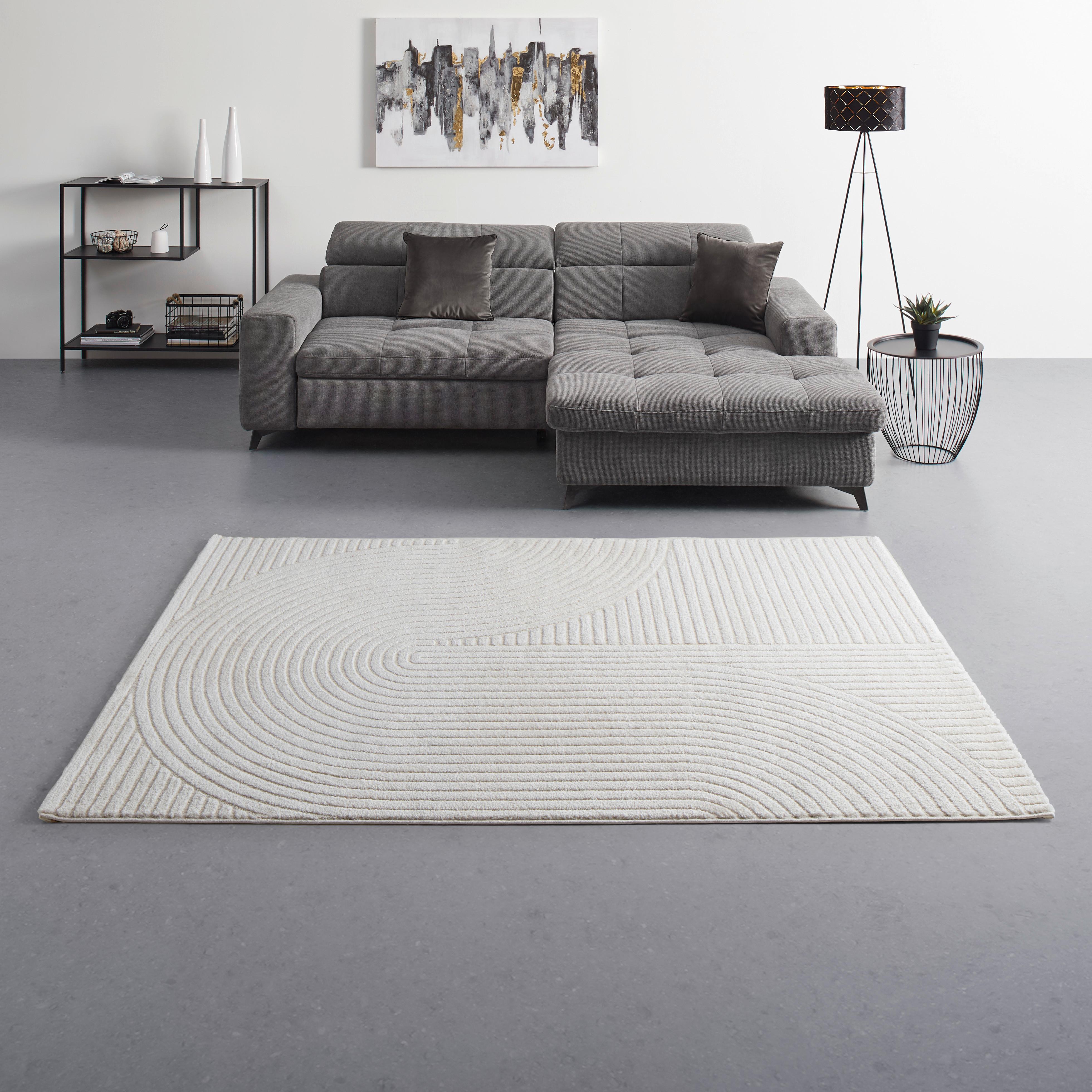 Webteppich Elio 1 Creme ca. 80x150cm - Creme, MODERN, Textil (80/150cm) - Mömax