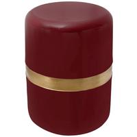 BEISTELLTISCH ART DECO 475 PFLAUME - Pflaume/Goldfarben, Design, Metall (36/47cm) - Kayoom