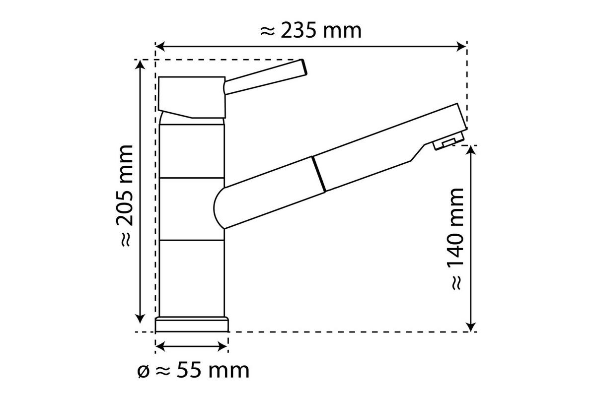 Küchenarmatur SISTANT PARIS in Chrom - Chromfarben, Basics, Metall (5,5/20/23cm) - Sistant