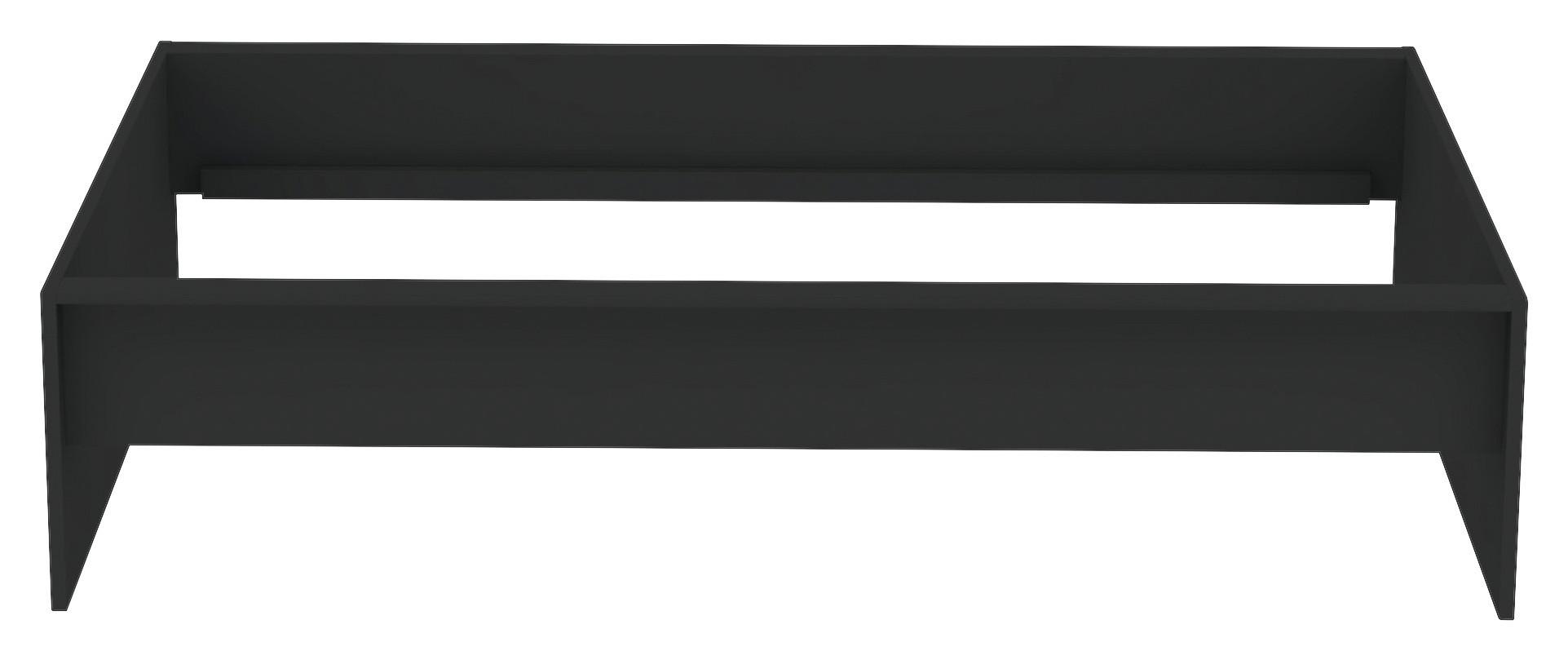 Bettrahmen Unit 120 in Anthrazit - Anthrazit, KONVENTIONELL, Holzwerkstoff (120/200cm) - Based