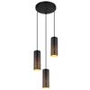 Hängeleuchte Crocky Schwarz/Goldfarben max. 40Watt - Goldfarben/Schwarz, Design, Metall (34/150cm) - Globo