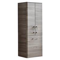 SZAFKA ŚREDNIA PRAG - szary/kolor chromowy, Konventionell, materiał drewnopochodny/metal (45/121,2/33cm) - Sadena