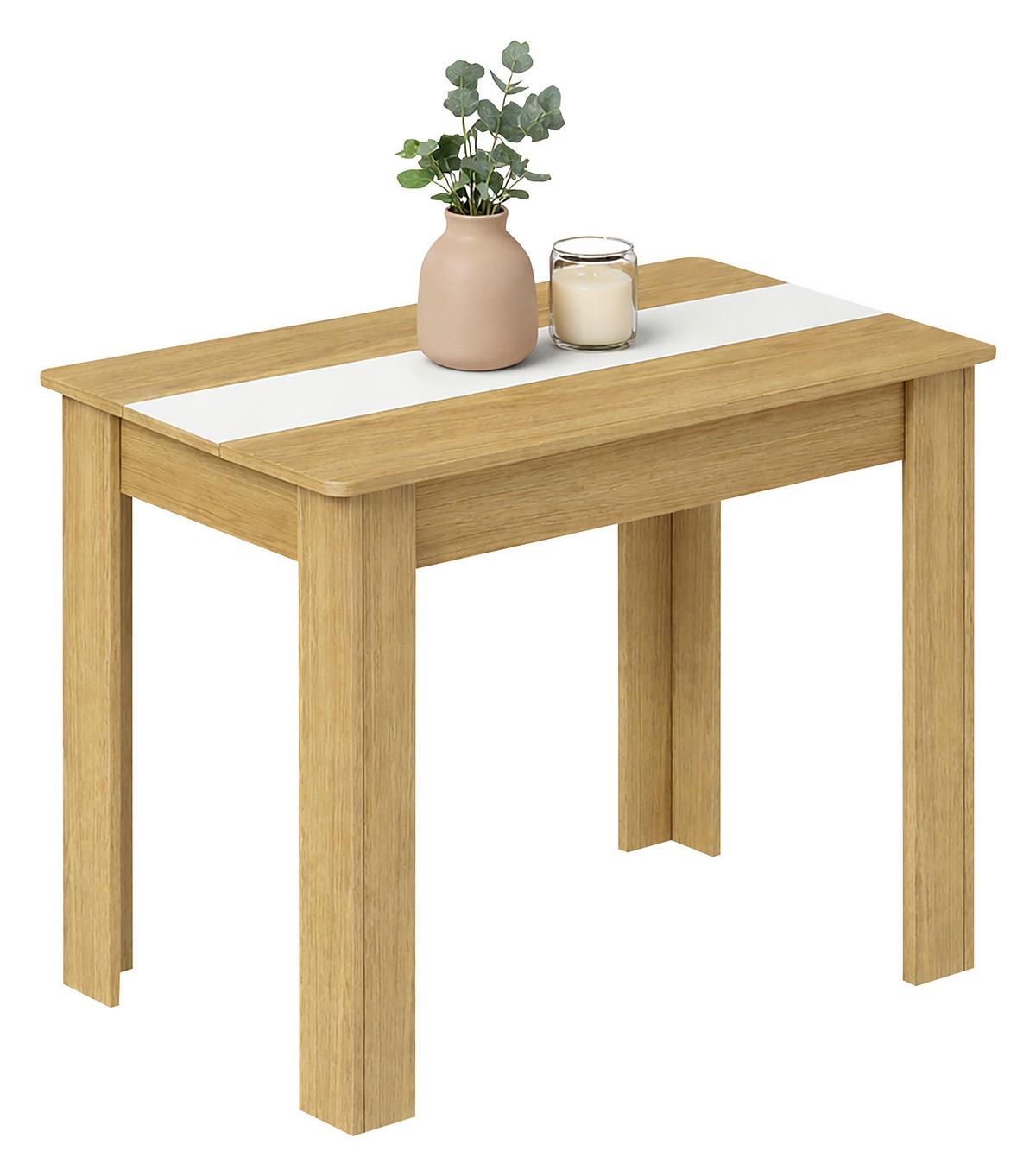 Esstisch Vcm Esstisch "disalo" 80x50 - Honigeiche/Weiss, Modern, Holzwerkstoff (80/50/75cm) - MID.YOU