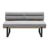Sitzbank Canon in Silberfarben - Silberfarben/Schwarz, KONVENTIONELL, Holz/Textil (160/85/60cm) - Based