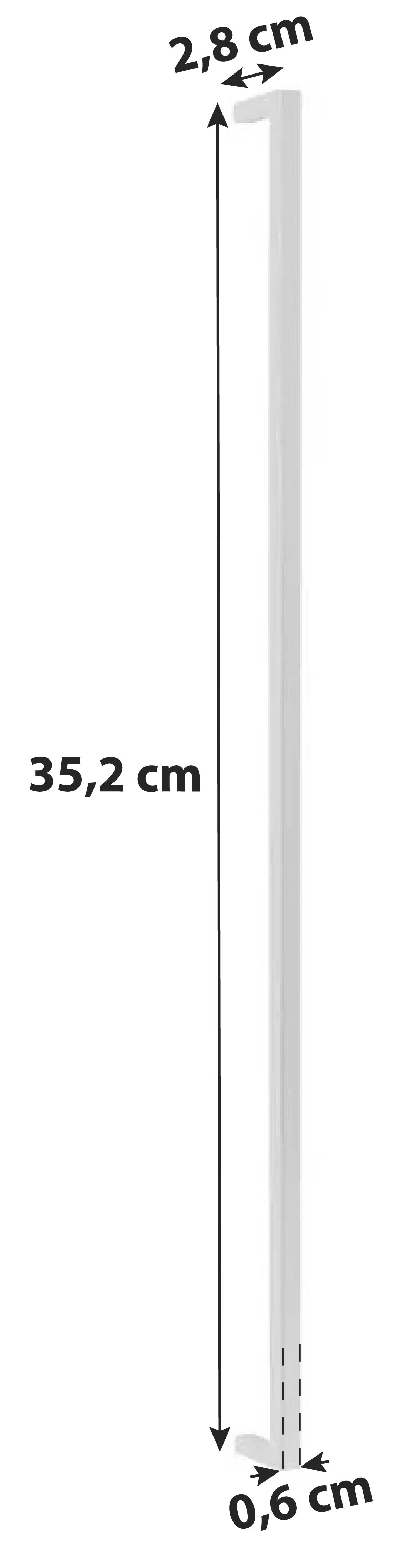Schrankgriff Unit L:35cm Stahl Schwarz Matt - Schwarz, MODERN, Metall (35,2/2,8/0,6cm) - Based