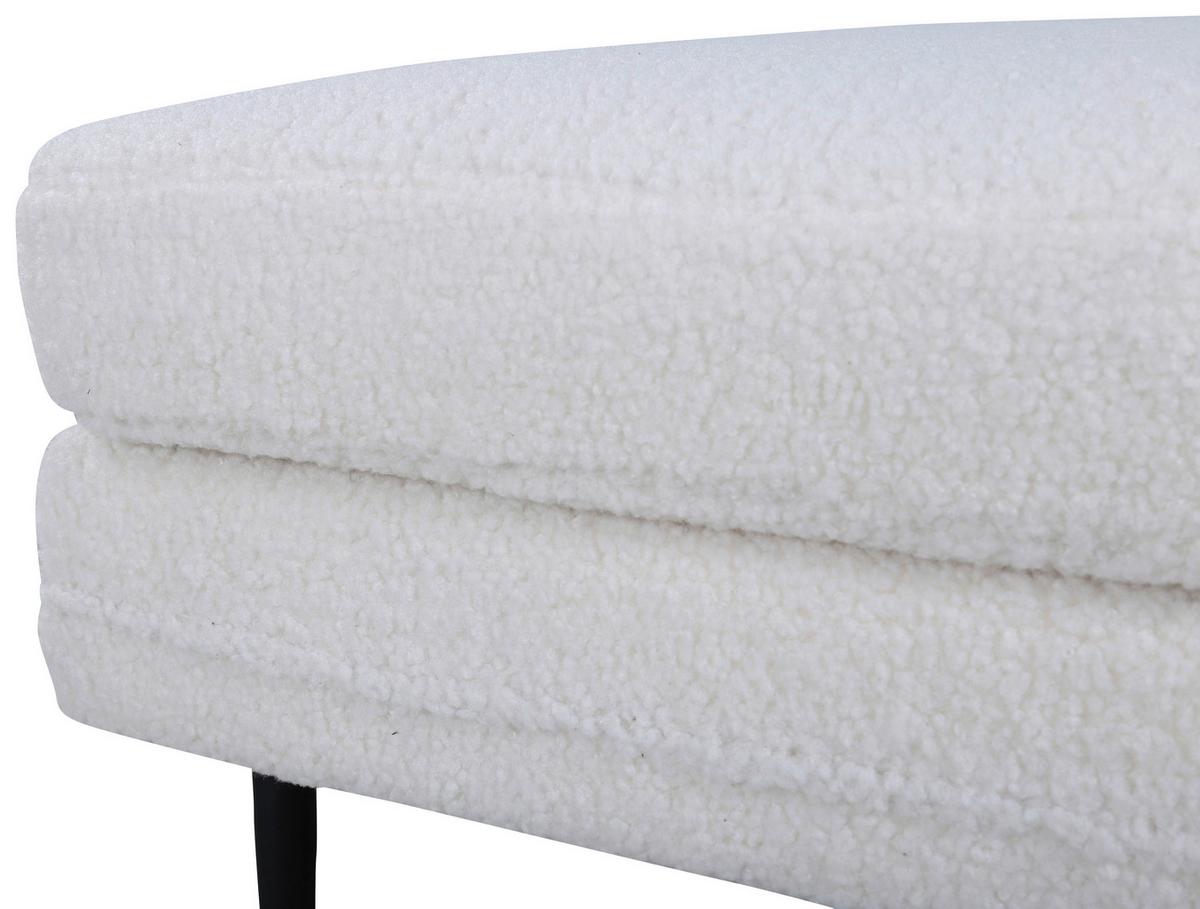 HOCKER BOOM - Schwarz/Weiß, Design, Textil/Metall (90/49/70cm) - Livetastic