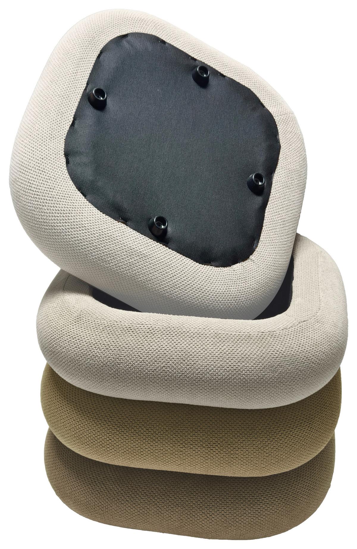 Tabure Sophie - siva/svijetlo smeđa, Moderno, drvni materijal/tekstil (39,5/40/39,5cm) - Mömax