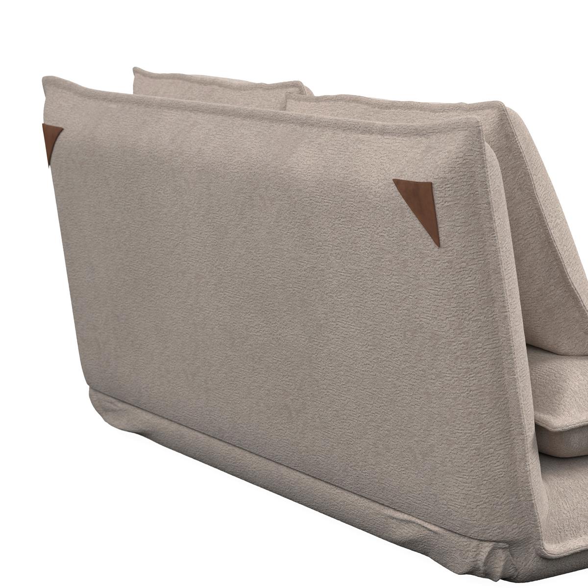 Schlafsofa Macy Bouclé Beige - Beige, MODERN, Textil/Metall (140/35/63cm) - Bessagi Home