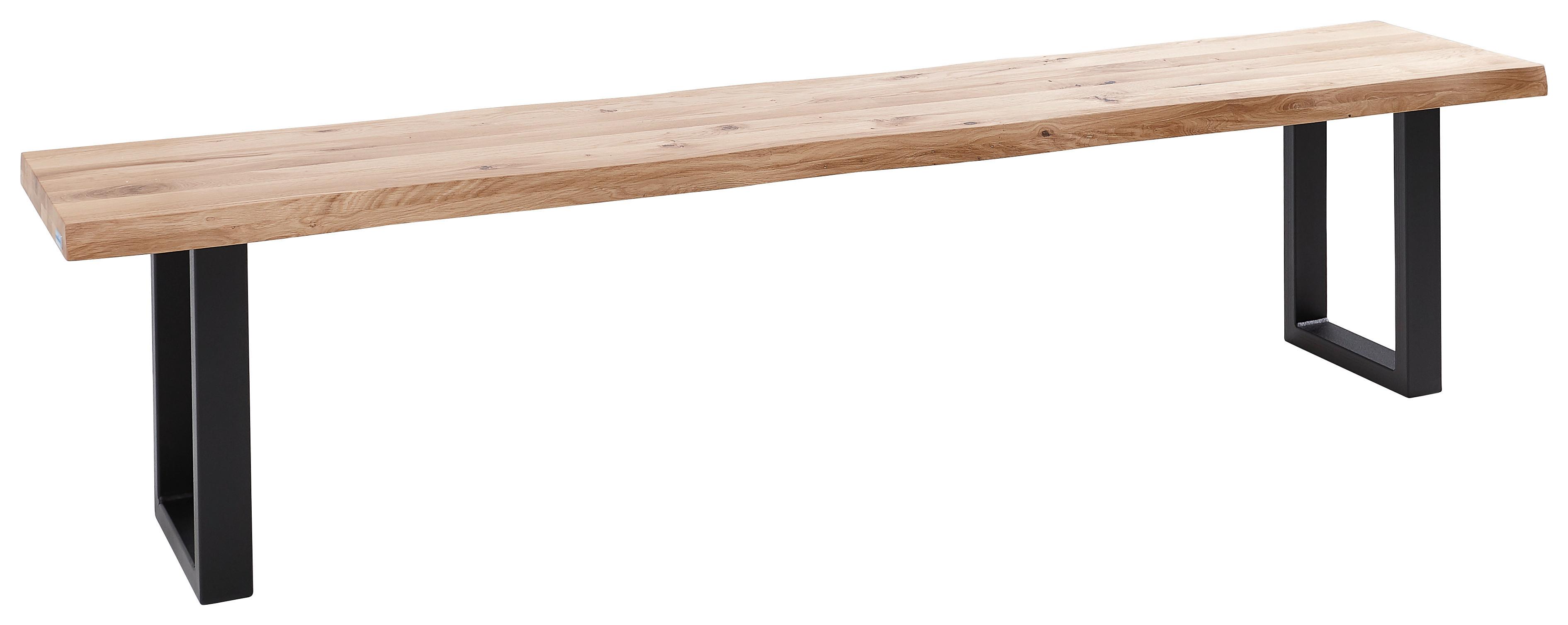 ŁAWKA COUNTRY - czarny, Natur, metal/drewno (160/44/40cm) - Landscape