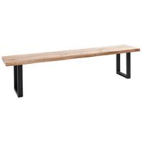 ŁAWKA COUNTRY - czarny, Natur, metal/drewno (160/44/40cm) - Landscape