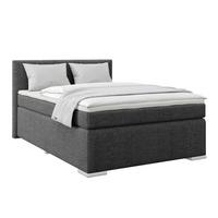 Boxspring Krevet Mira - boje grafita, Konvencionalno, metal/tekstil (140/200cm) - Best Price