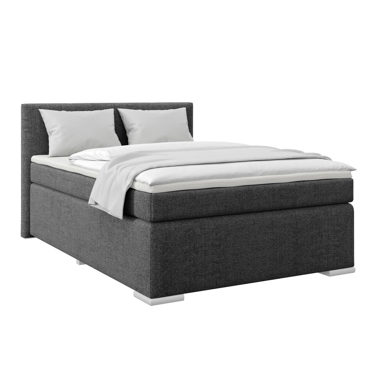 PAT BOXSPRING MIRA 1 - grafit, Basics, textil (140/200cm)