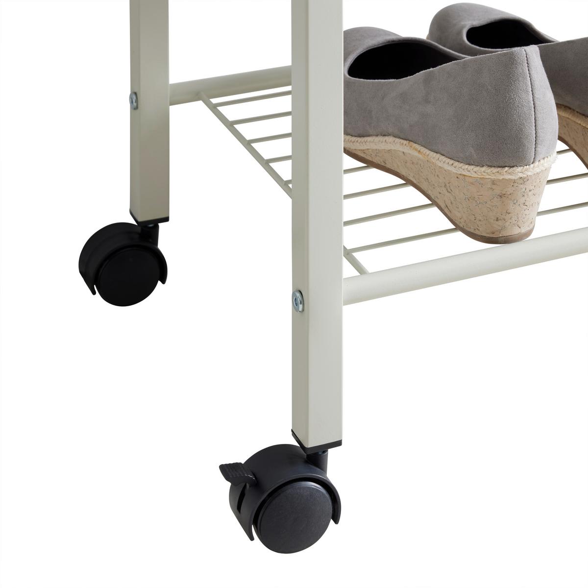 Cipőspolc Görgőkkel Lorelei - kasmírszínű, Modern, műanyag/fém (68/70/28cm) - Mömax
