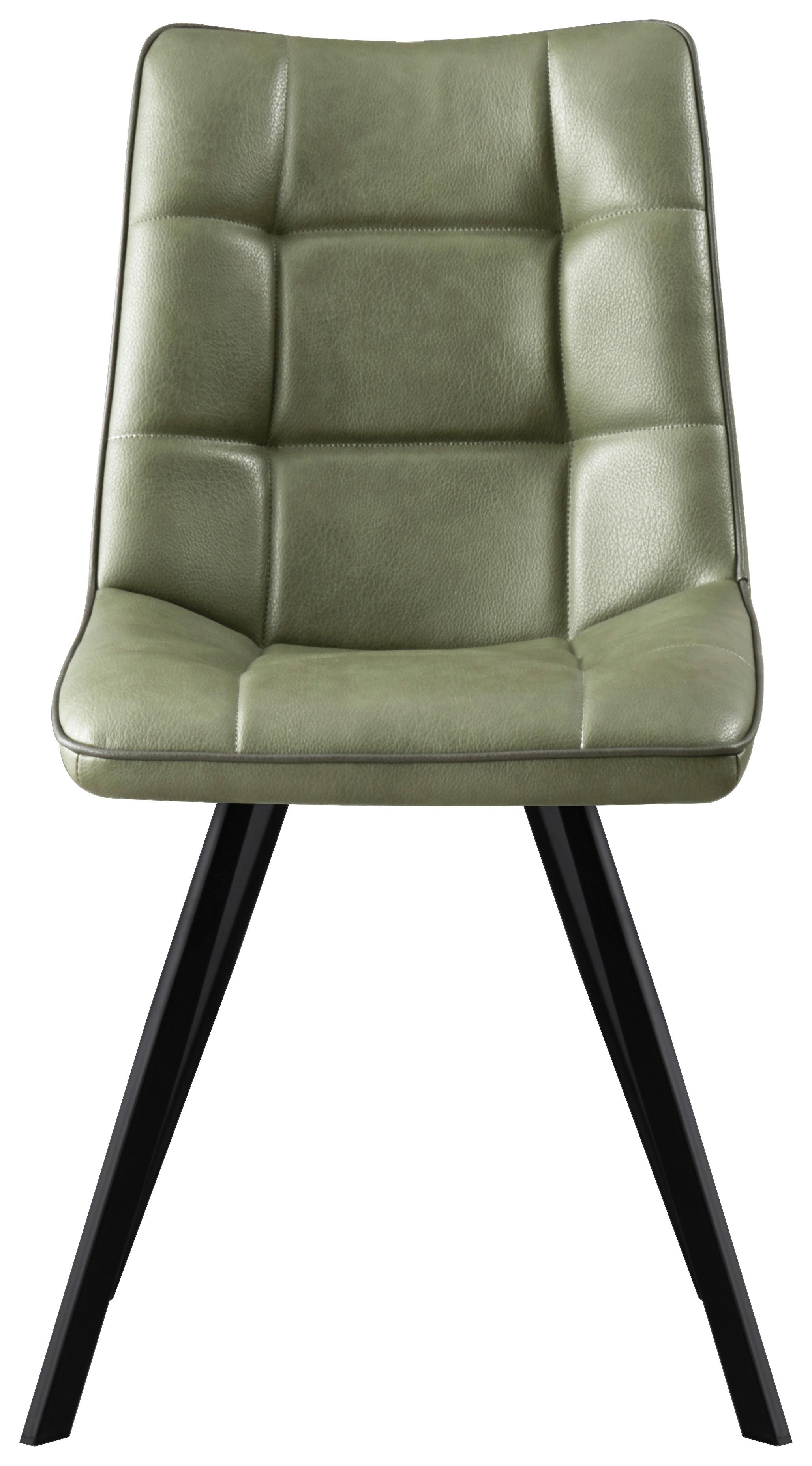 Scaun BOND - verde/negru, Basics, lemn/metal (47/86/61cm) - Mömax
