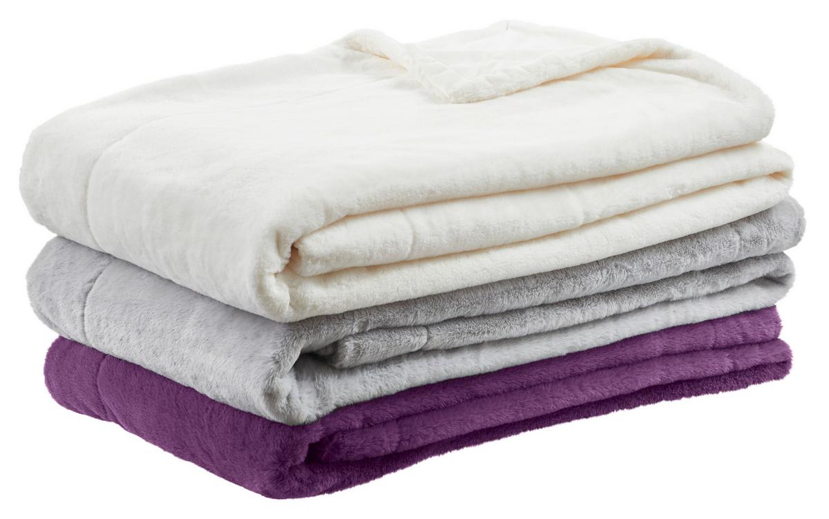 KOC FUTRZANY YUKON - kolor srebrny, Design, tkanina (150/200cm) - Novel