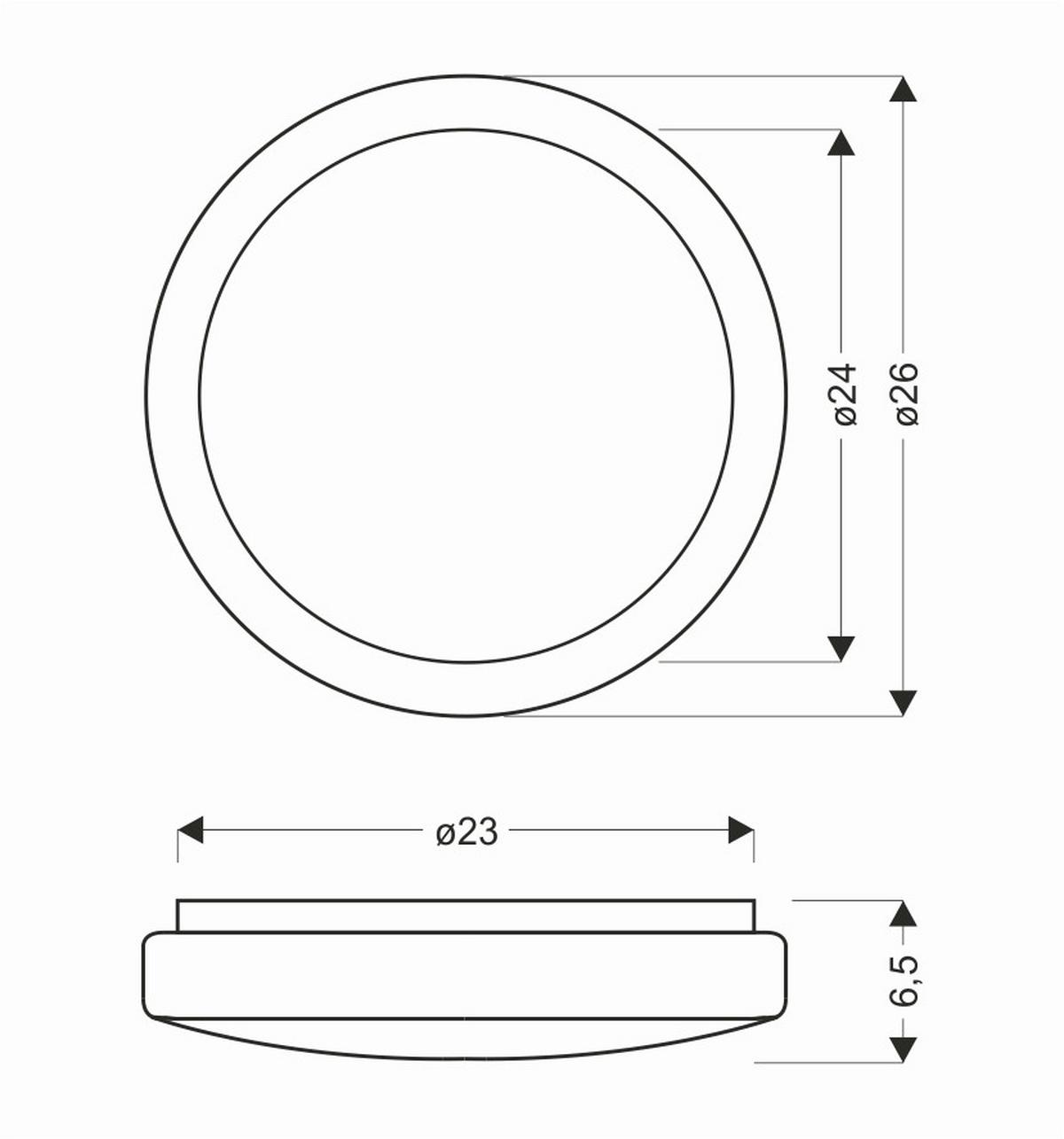 Led Svjetiljka Stropna 12-75031 Jasper - bijela, Basics, metal (26/26/6.5cm)