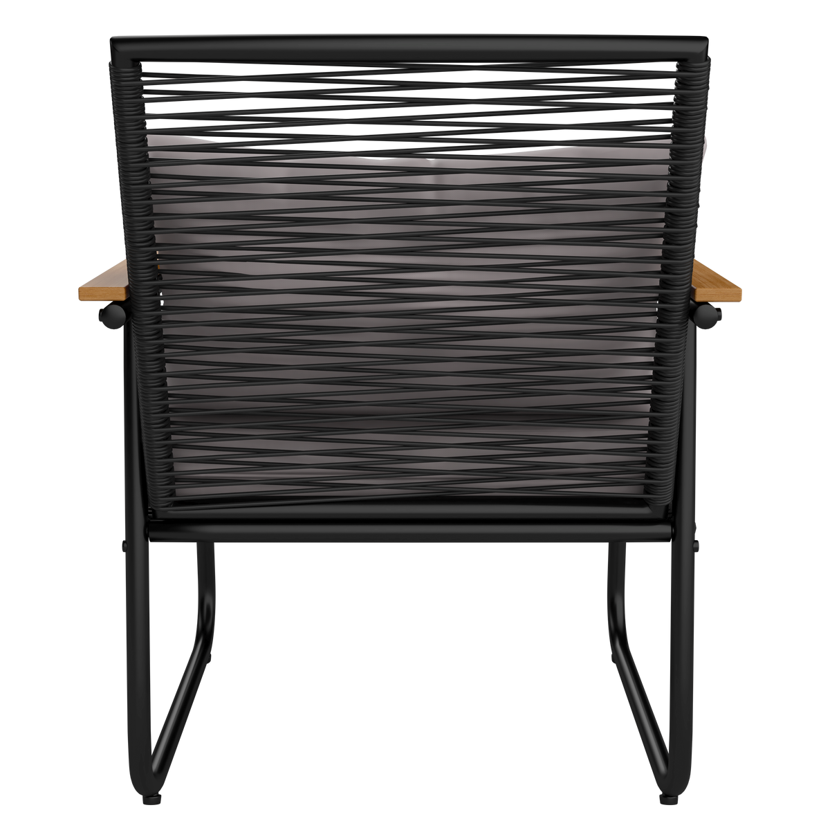 Lounge Garnitura Elly, Siva, Naravna, Črna, 4-Delno - siva/črna, Moderno, kovina/umetna masa (116/77/71cm) - Bessagi Garden