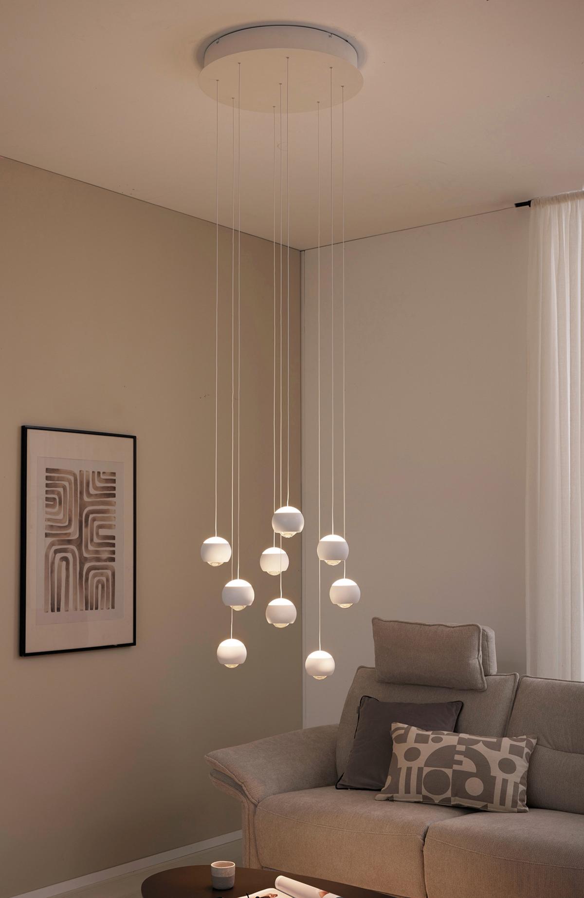LAMPA WISZĄCA LED MR34449131 CANNON - biały, Konventionell, tworzywo sztuczne/metal (54/200cm) - Musterring