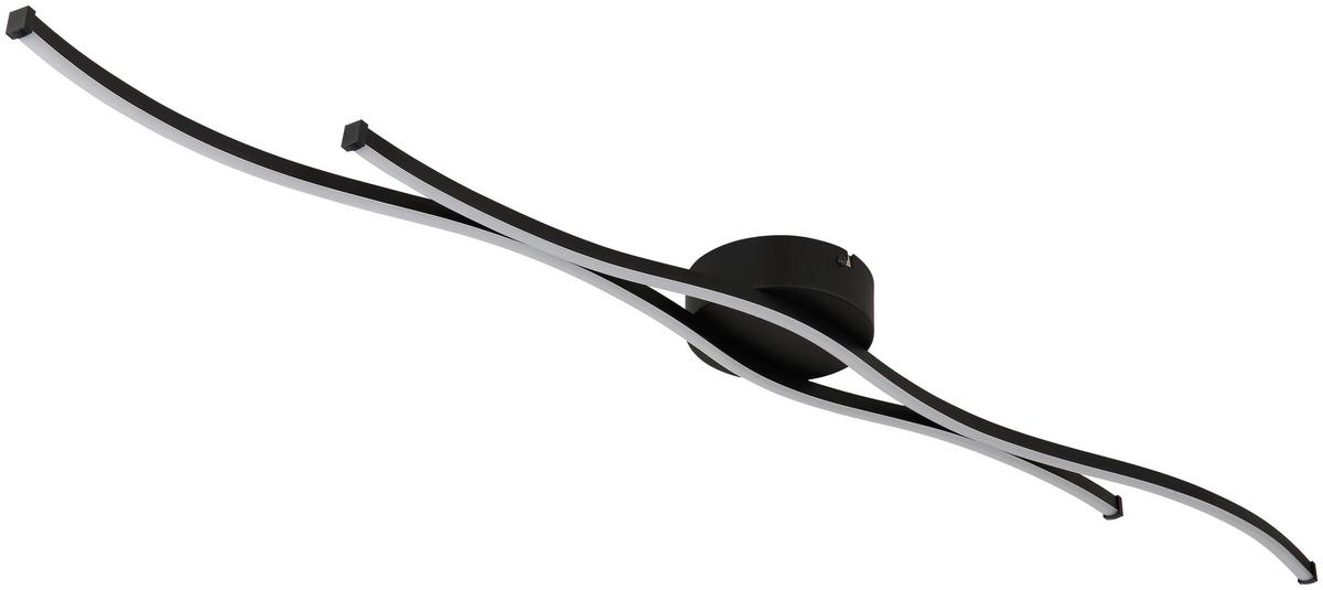 LAMPA SUFITOWA LAVEA - czarny/opal, Design, tworzywo sztuczne/metal (110,4/13/5,6cm) - Novel