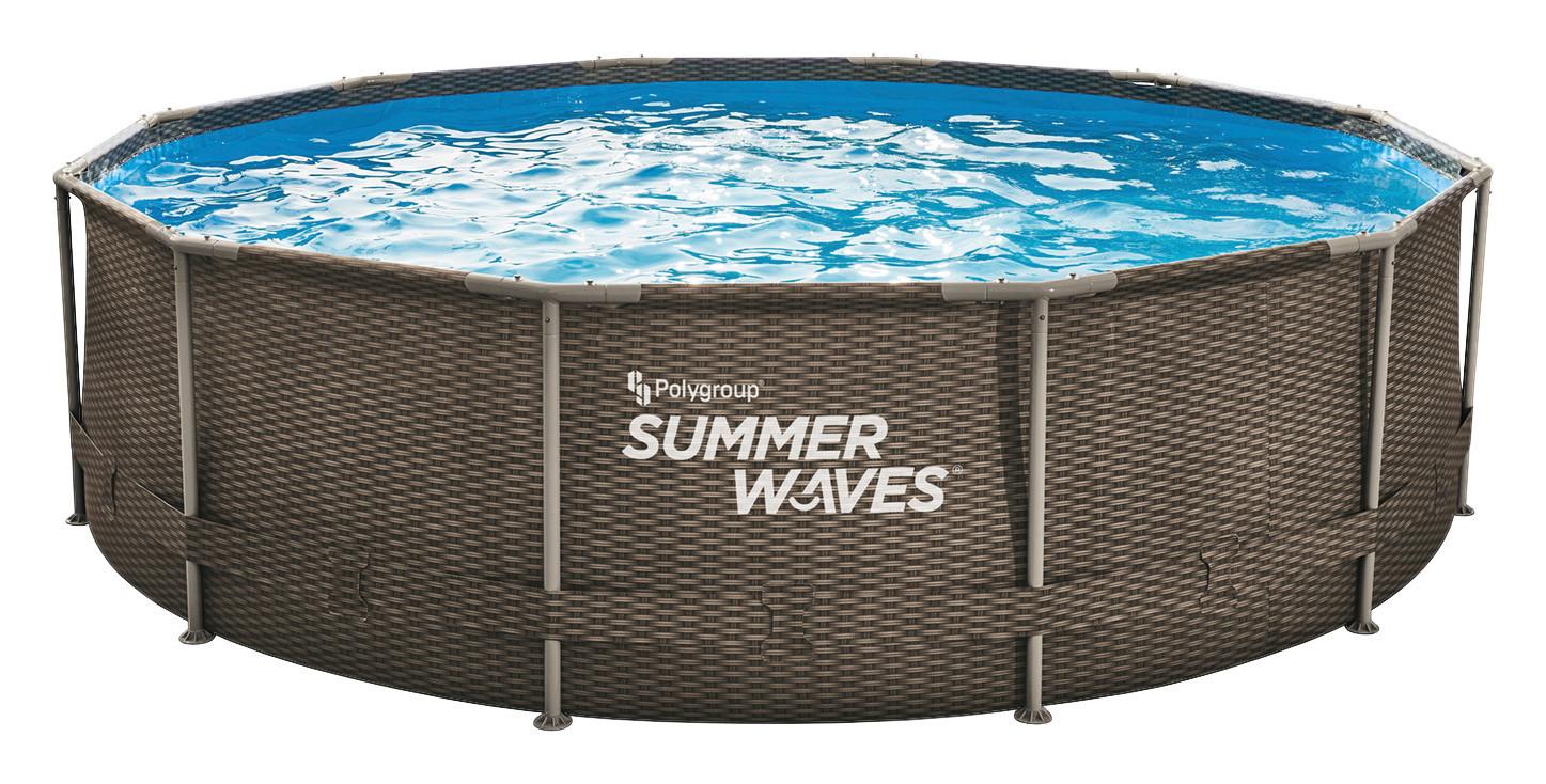 Medence Summer Waves - barna, fém (366/91cm)
