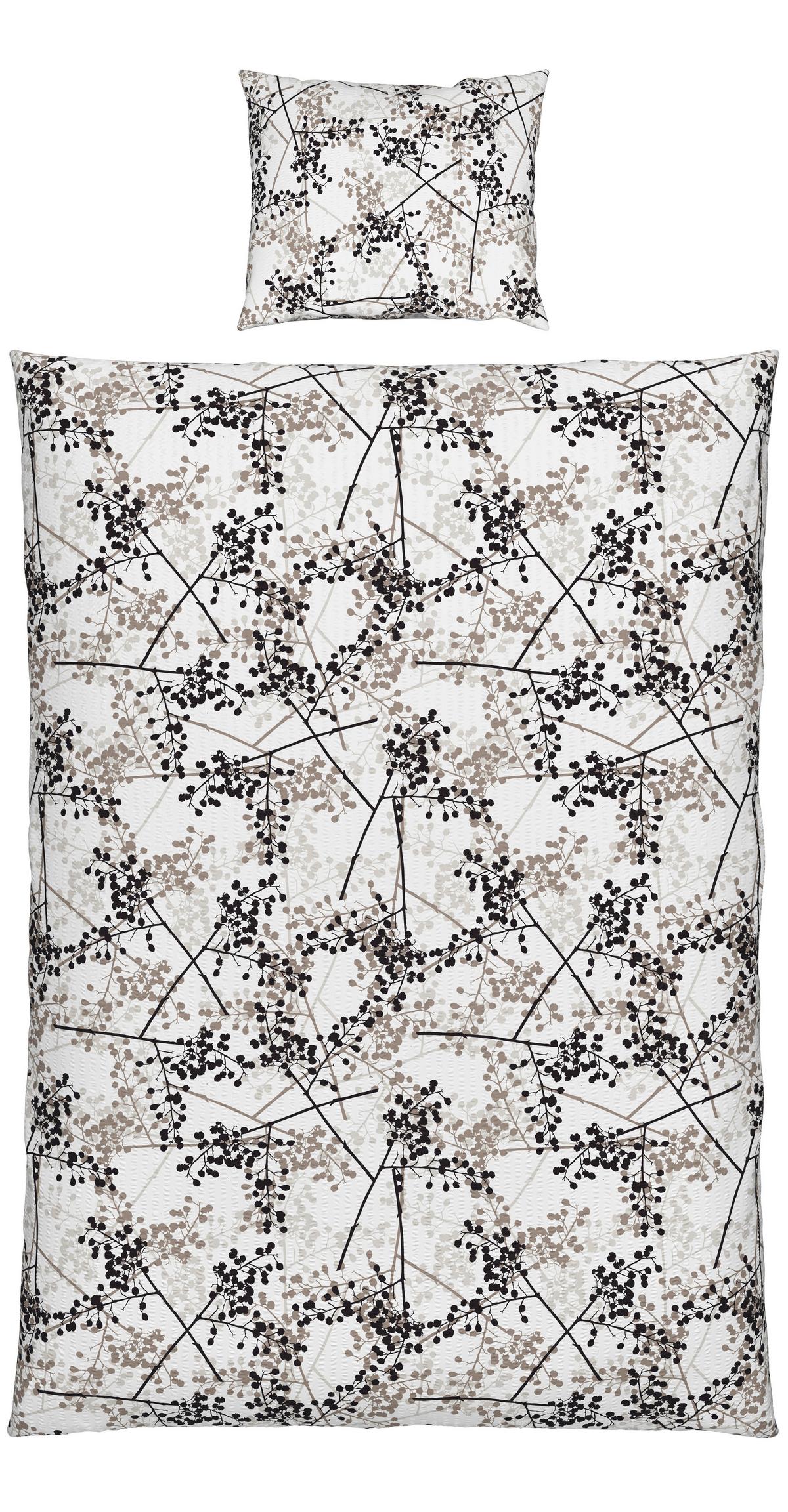 BETTWÄSCHESET MARGIT - Grau, Konventionell, Textil (160/210cm) - Modern Living