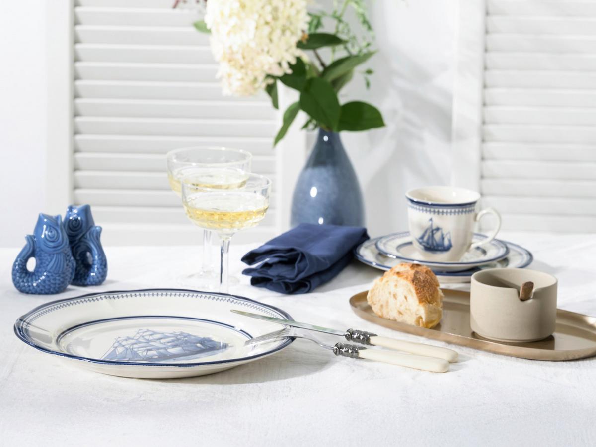 Kombinirani Servis Sailing Ship, 30-Delni - modra/bela, Basics, keramika - Creatable