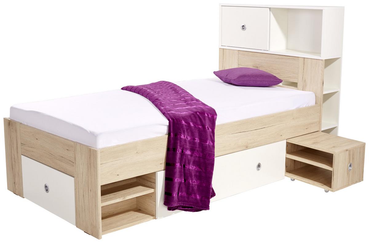 Rješenje Za Odlag. Iznad Krev. Azzurro 90 - bijela/boje hrasta, Konvencionalno, drvni materijal/plastika (95cm) - Based