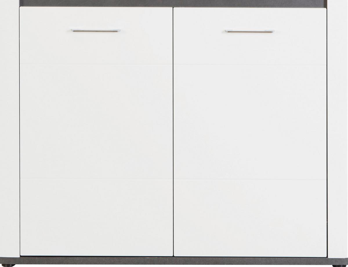 Vitrina Alassio - barve kroma/črna, Moderno, kovina/umetna masa (109/163/38cm) - Premium Living