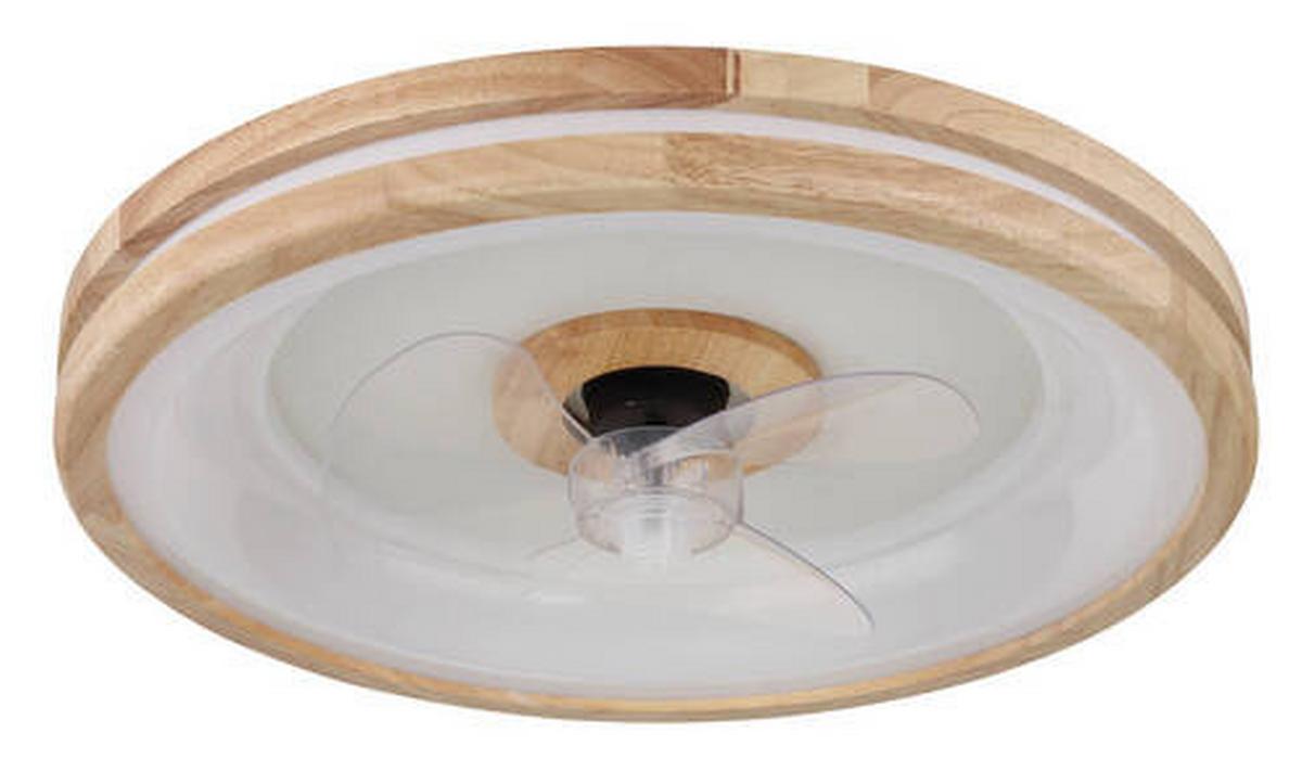 Mennyezeti Ventilátor 03650 - sötétbarna/áttetsző, Natur, műanyag/fém (50/12,5cm) - Globo