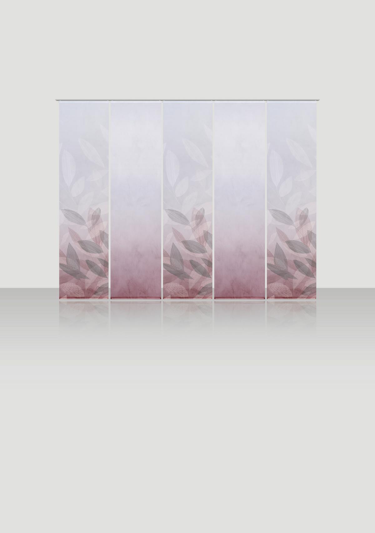 ZASŁONA PANELOWA ABIGAIL - bordowy, Natur, tkanina (60/245cm) - Novel