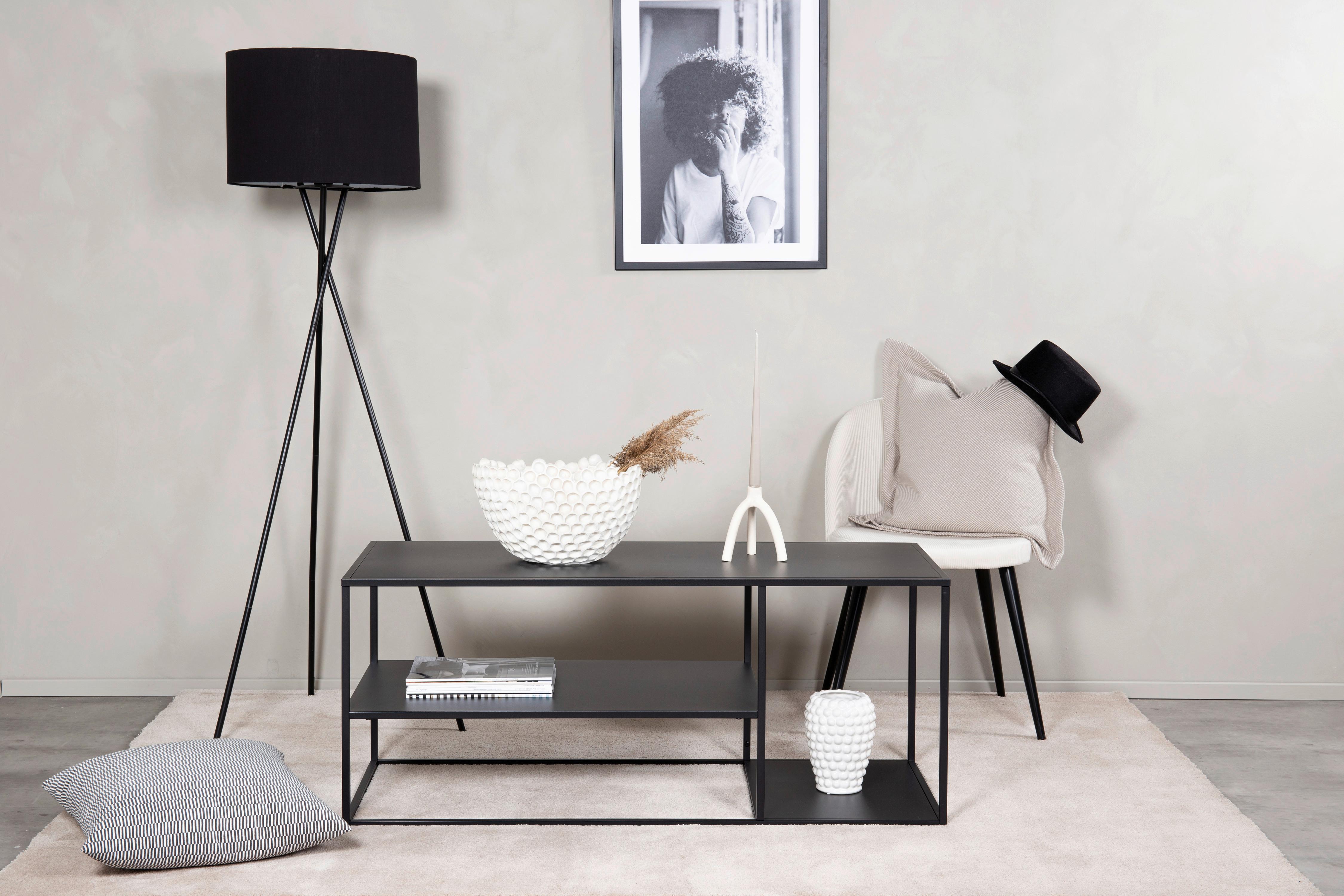 COUCHTISCH STAAL - Schwarz, Design, Metall (120/50/50cm) - Livetastic