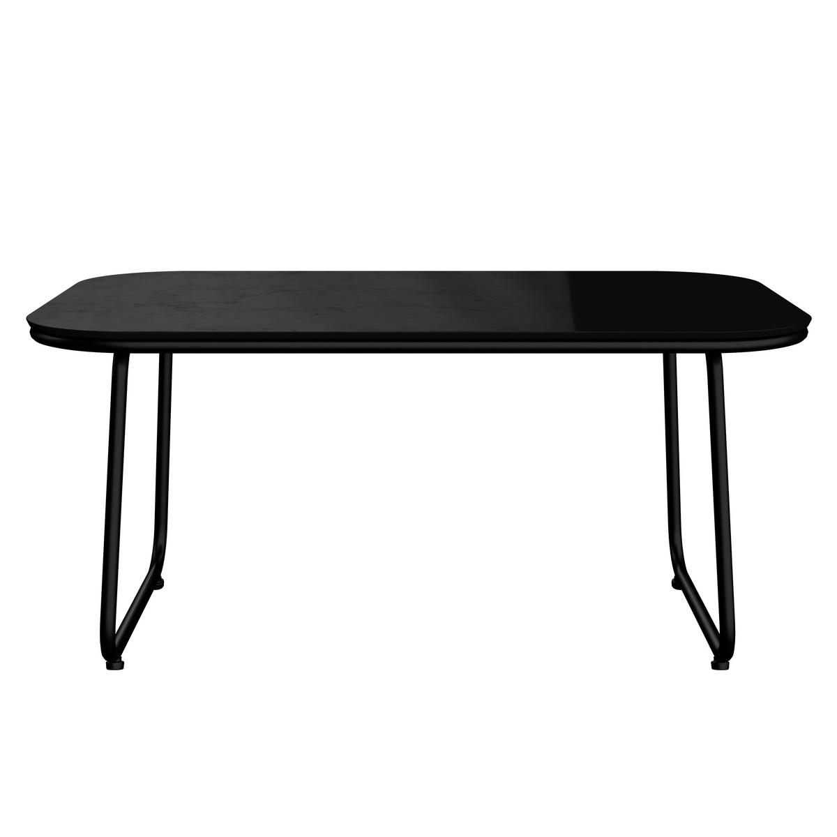 Kerti Garnitúra Elly - natúr színű/fekete, Modern, műanyag/Üveg (116/77/71cm) - Bessagi Garden