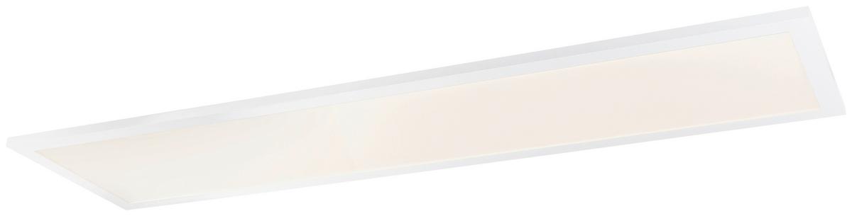 LAMPA SUFITOWA LED GRALLA - biały/opal, Design, tworzywo sztuczne/metal (120/30/5,3cm) - Novel