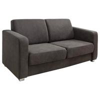 Schlafsofa Mia Dunkelbraun Mikrofaser - Chromfarben/Dunkelbraun, Basics, Kunststoff/Textil (159/88/87cm) - Livetastic