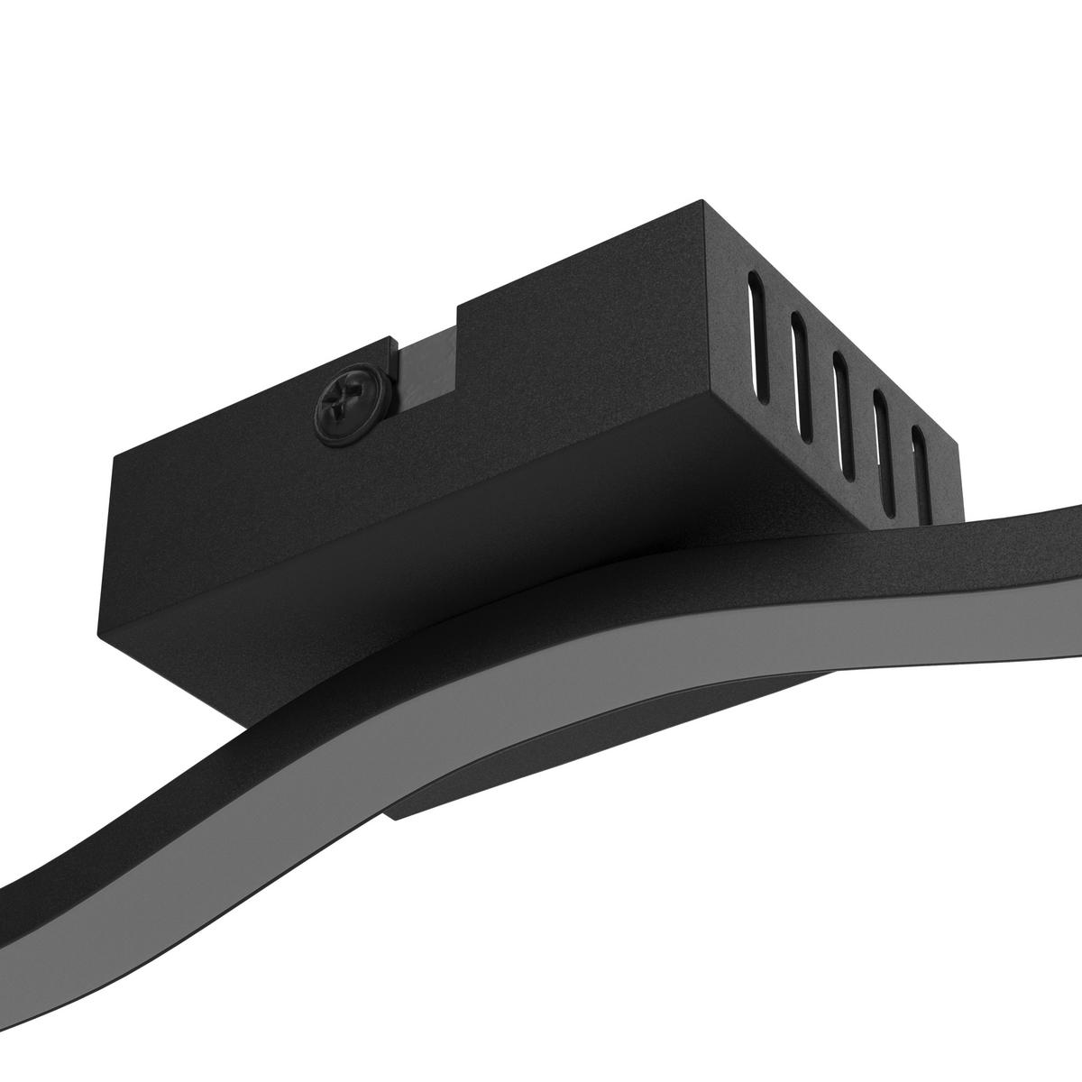 LED-Deckenleuchte Plop Opal/Schwarz max. 6 Watt - Opal/Schwarz, MODERN, Kunststoff/Metall (34,3/7/6,4cm) - Mömax