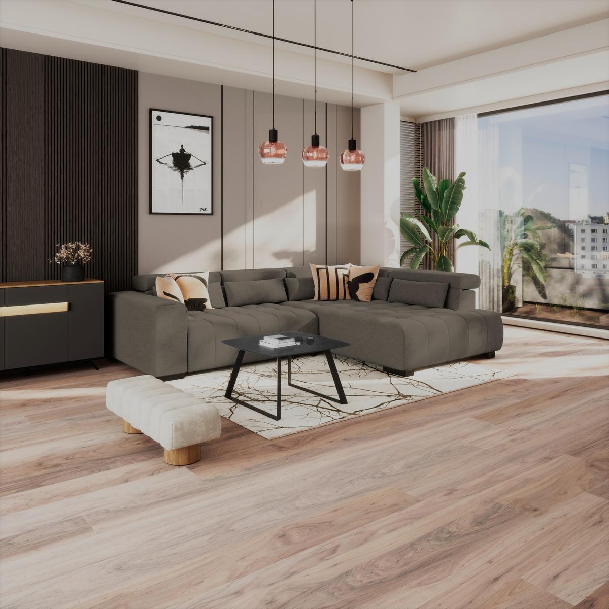 Coltar MATERA - maro închis, Trend, textil (311/226cm)