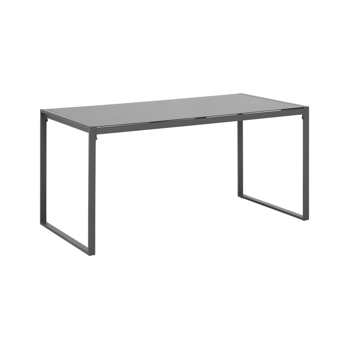 Loungegarnitur-Set Mexiko 2 Schwarz/Anthrazit - Anthrazit/Schwarz, MODERN, Glas/Textil (241/66/176cm) - Mömax