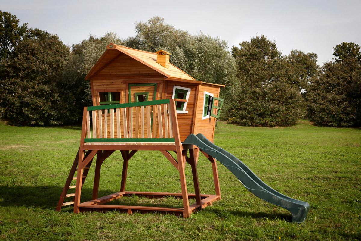 Spielhaus A030.150.00 aus Zeder Massiv - Braun/Naturfarben, KONVENTIONELL, Holz (435/291/180cm) - Ambia Garden