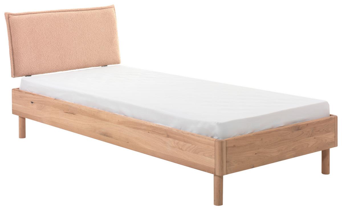 Bett FORREST Naturfarben ca. 90x200 cm Echtholz Eiche - Eichefarben/Beige, MODERN, Holz/Textil (90/200cm) - Vipack