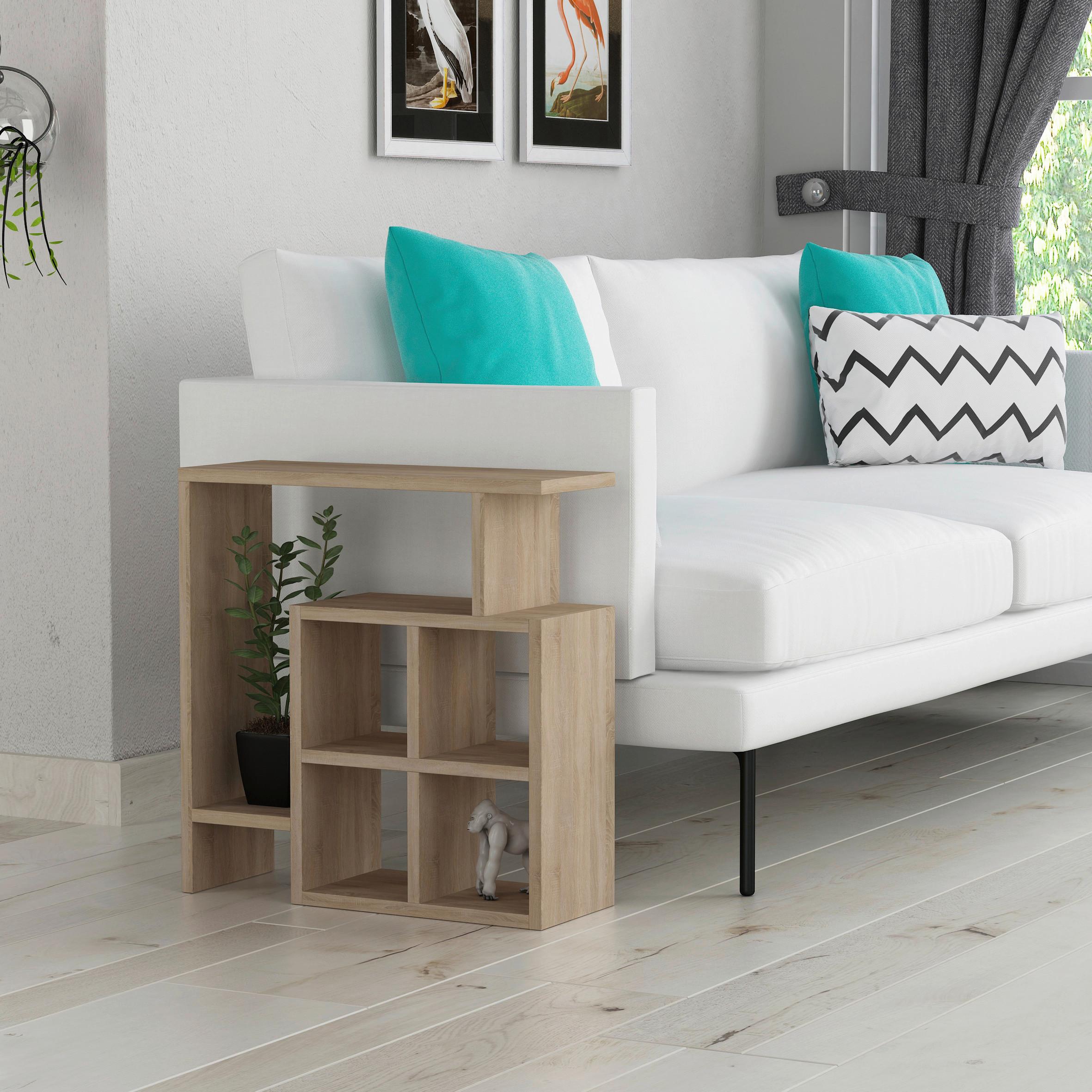 BEISTELLTISCH MONDRI BEISTELLTISCH - Eichefarben, Design, Holzwerkstoff (55/20/57cm) - Livetastic
