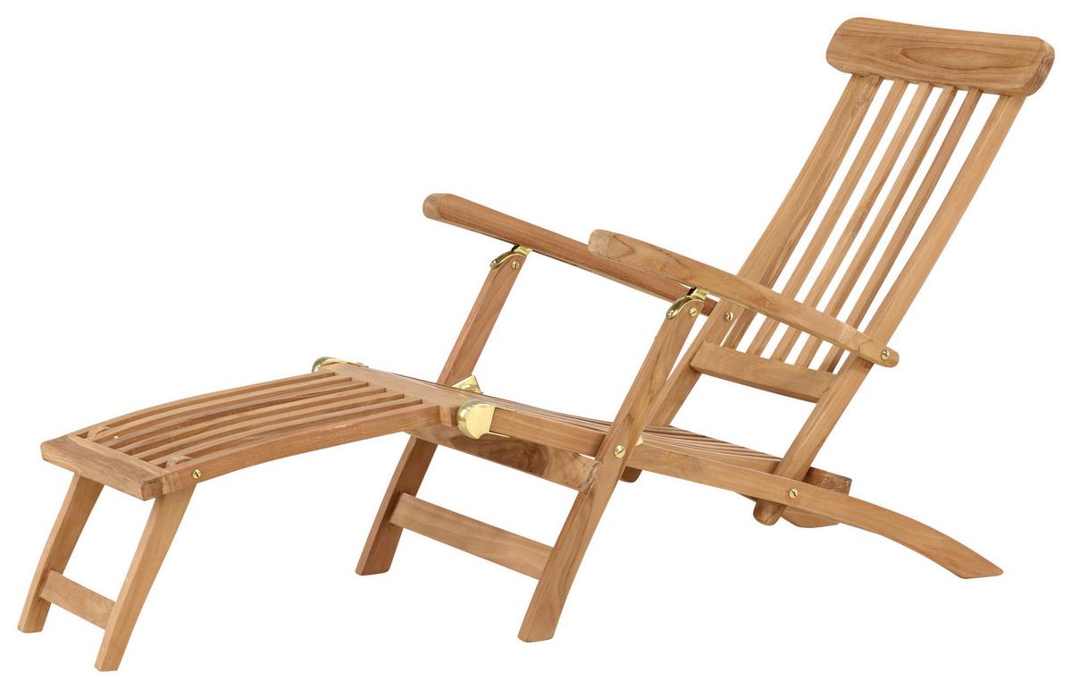 Sonnenliege Kenya ca. 60x95x150 cm Teakholz - KONVENTIONELL (60/95/150cm) - Gardenson