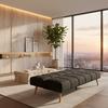 BÄDDSOFFA ALVA - svart/naturfärgad, Modern, trä/textil (185/80/88cm) - Bessagi Home