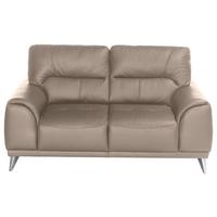 Zweisitzer-Sofa "Frisco" , sandfarben - Sandfarben/Chromfarben, MODERN, Textil/Metall (166/92/96cm) - MID.YOU
