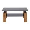 SOFFBORD INTRO - svart/ekfärgad, Modern, metall/trämaterial (100/60/45cm) - Mömax
